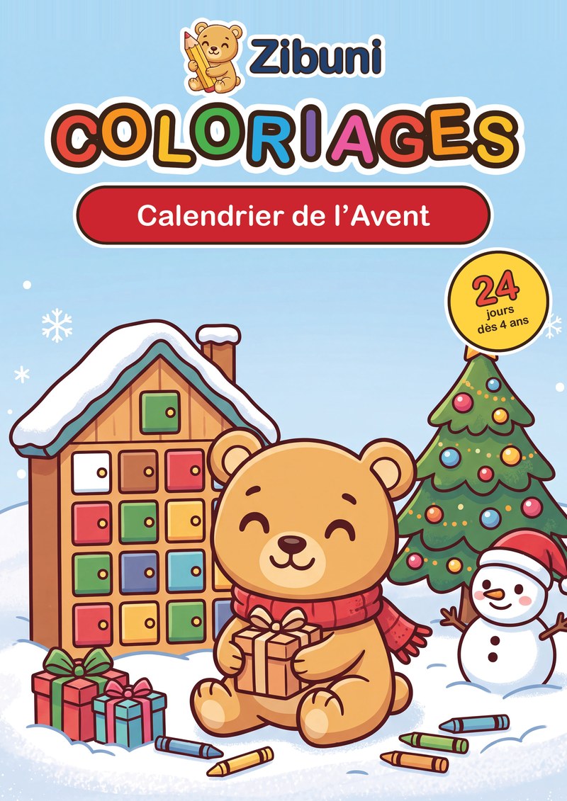 Zibuni Coloriages : Calendrier de l’Avent